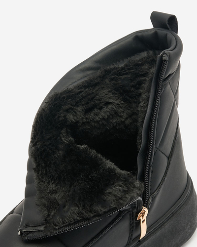 Royalfashion Schwarz Damenstiefel a'la Schneestiefel Kacecica