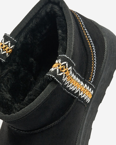 Royalfashion Damen Kurzstiefel a'la Schneestiefel mit Ornament Erititta