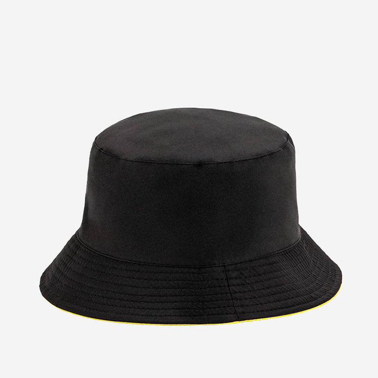 Wendbarer Fischerhut für Damen in Gelb und Schwarz - Accessoires