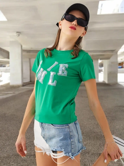 Royalfashion Damen Baumwollbluse mit der Aufschrift