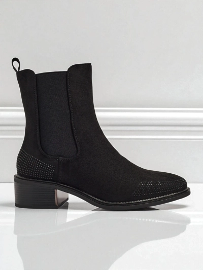 Damen Stiefeletten Öko-Wildleder mit Zirkonia verziert TangleMist