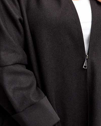 Zeitlose schwarze Manteljacke für Damen - Kleidung