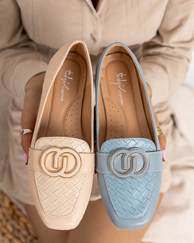 Eco-Leder-Loafer in Beige Amida - Schuhe