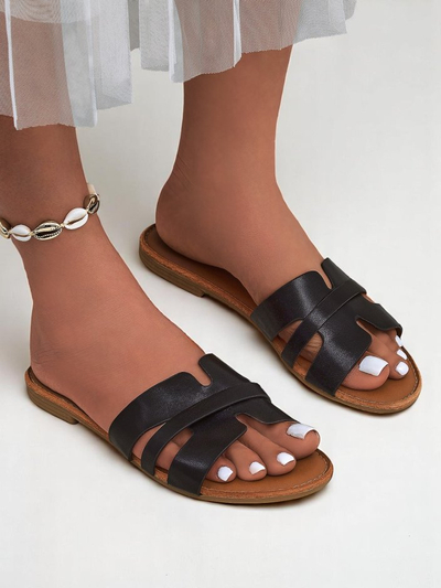 Royalfashion Damen-Pantoletten mit flacher Sohle Livia Soft