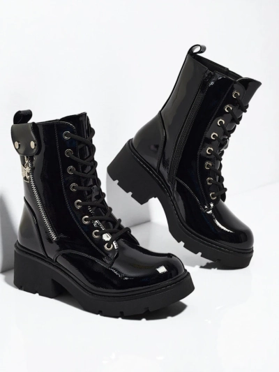 Damen Lack Worker Boots Seray