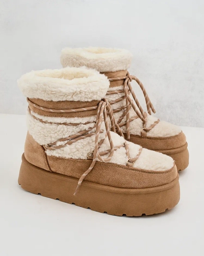Royalfashion Damen-Schneestiefel zum Schnüren Evonie