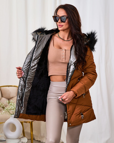 Royalfashion Brown Damen Winterjacke