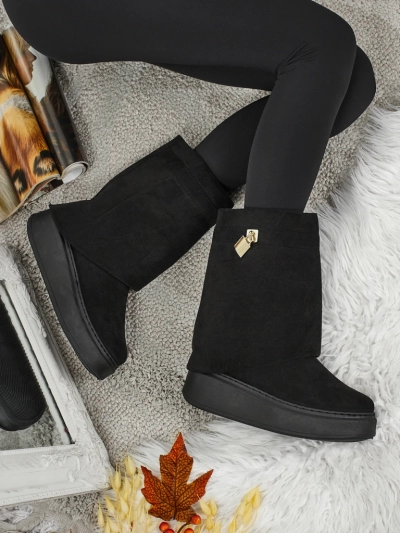 Kurze Damen-Schneestiefel mit abnehmbarem Schaft Elizze