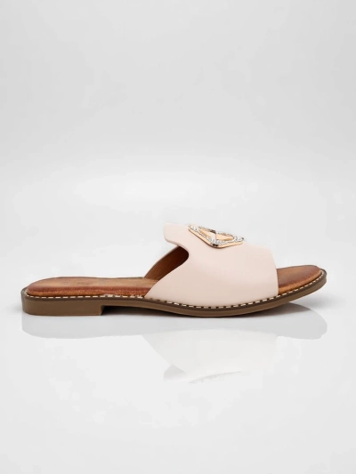 Royalfashion Damen Pantoletten flach Goldie Spark