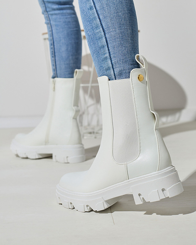 Hohe Damenstiefel in weiß Vyvieva- Footwear