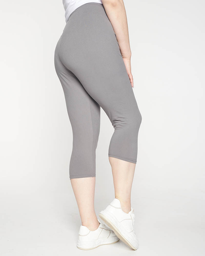 Graue Leggings in 3/4-Größe in Übergröße für Damen - Kleidung