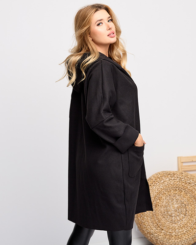 Zeitlose schwarze Manteljacke für Damen - Kleidung