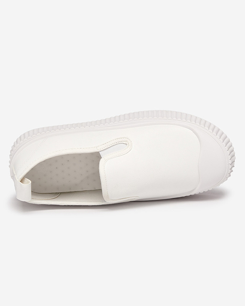 Білі жіночі напівчеревики на потовщеній підошві Tacobi-Footwear