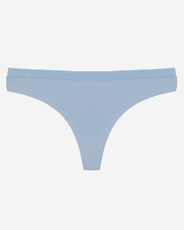 Blauer Damen-Tanga-Slip im Lasercut-Verfahren - Unterwäsche