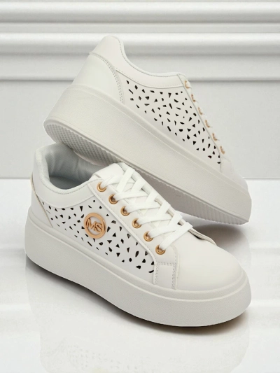 Aurelia Bianca – Weiße Plateausneakers Royalfashion Ecru