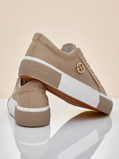 Beige Damen Aurelio Canvas-Sneaker