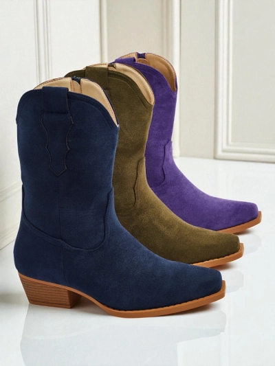 Damen Cowboystiefel Eco-Wildleder SpireHush