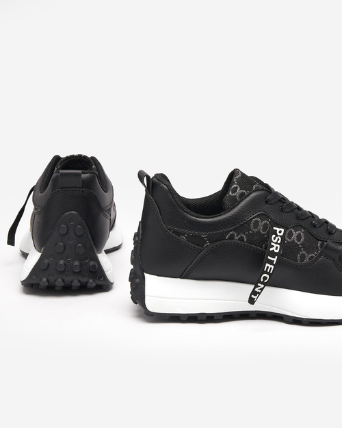 Чорні жіночі кросівки з модним принтом Tentis