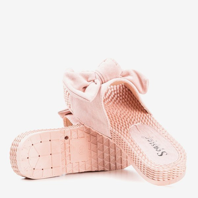 Rosa Flip-Flops mit Schleife Sabella - Schuhe 1