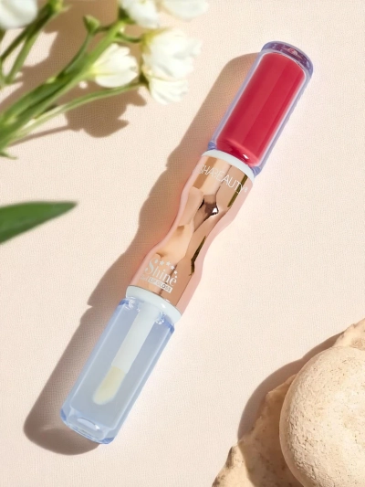 2-in-1 Lippenstift und transparenter Lipgloss Shocking Revelation