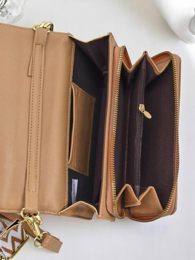 Royalfashion Multifunktionale gesteppte Geldbörse mit Riemen Multi Culti