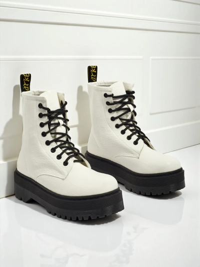 Damen Worker Boots mit Prägung Arvessa