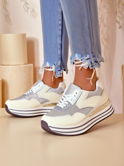 Royalfashion Damen Sneaker mit Glitzer Borovis