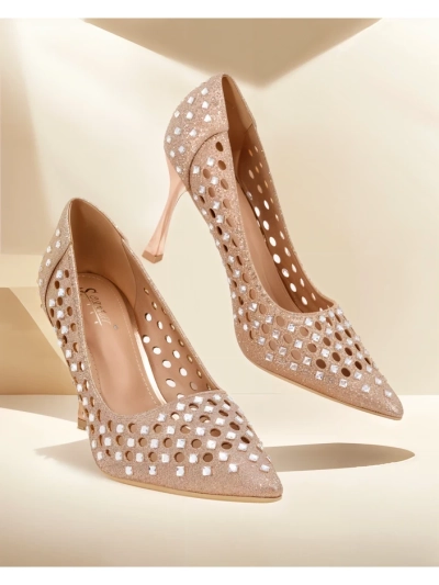 Royalfashion Damen perforierte High Heel Schuhe Ecatte