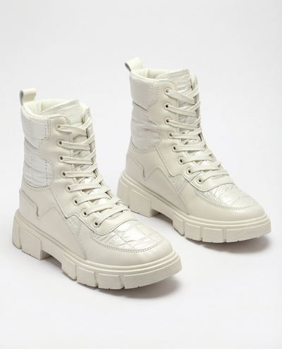 Calista Жіноче Взуття Модні Плоскі Черевики Кремові