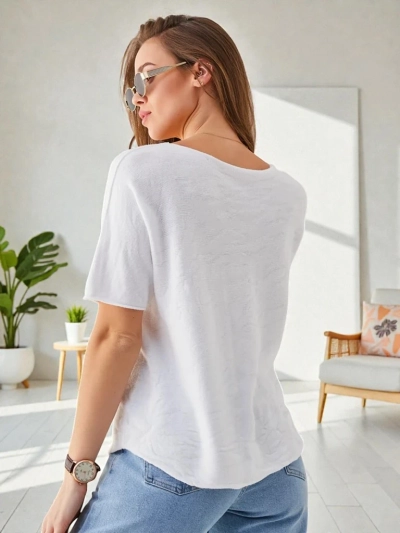 Royalfashion Тонкий жіночий светр з короткими рукавами