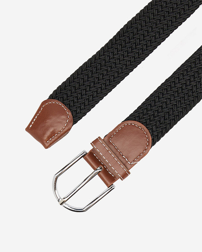 Schwarzer geflochtener Damengürtel - Accessoires