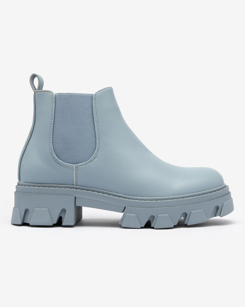 Жіночі черевики Royalfashion на плоскому каблуці синього кольору Alussady