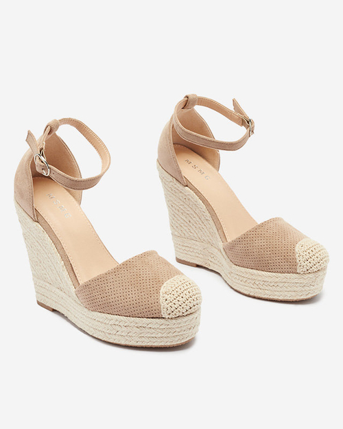 Босоніжки Royalfashion Коричневі жіночі Meylasi на платформі