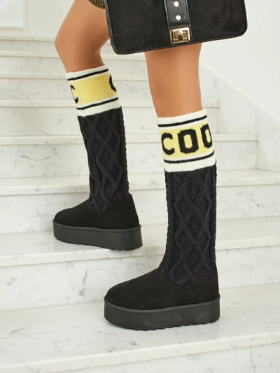 Hohe Damenstiefel im Schneestiefel-Stil mit Schaft Anane
