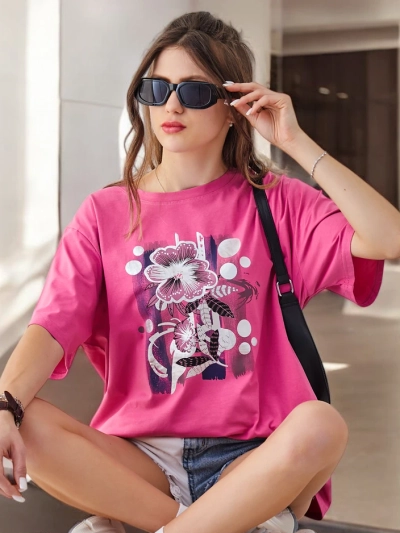 Royalfashion Damen Baumwoll-T-Shirt mit Druck