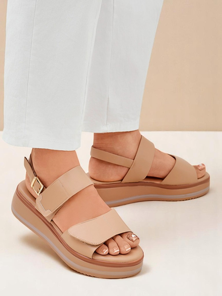 Royalfashion Damensandalen mit dickerer Sohle Tulipp