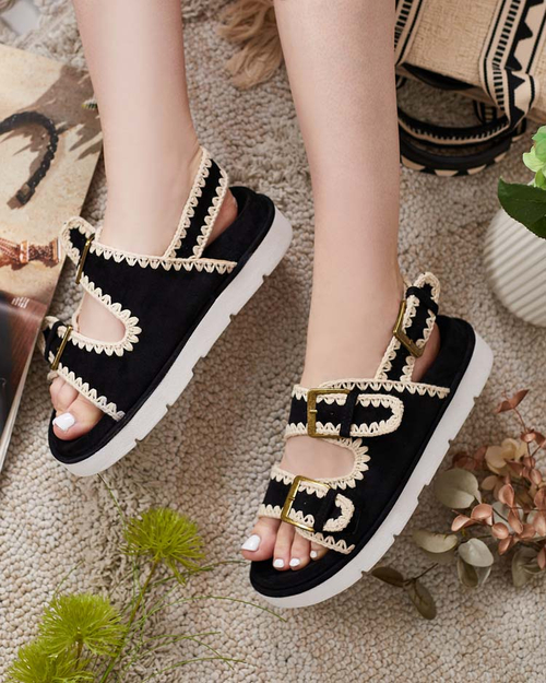 Royalfashion Жіночі босоніжки Lunnay з екозамші