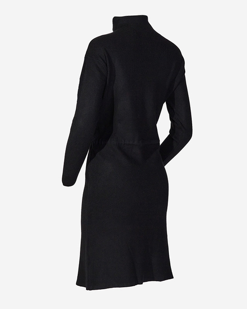 Жіноча чорна сукня-светр з високим горлом - Одяг