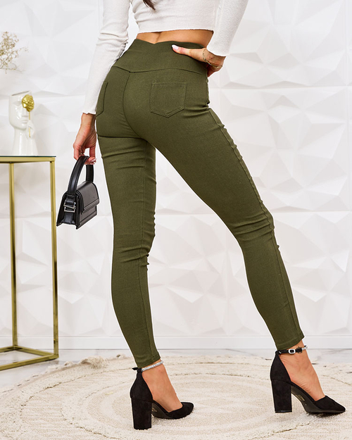 Жіночі брюки-теггінг Royalfashion з декоративною палітуркою