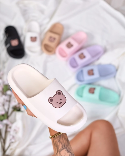 Royalfashion Creme Damen Flip-Flops aus Gummi Mabyn