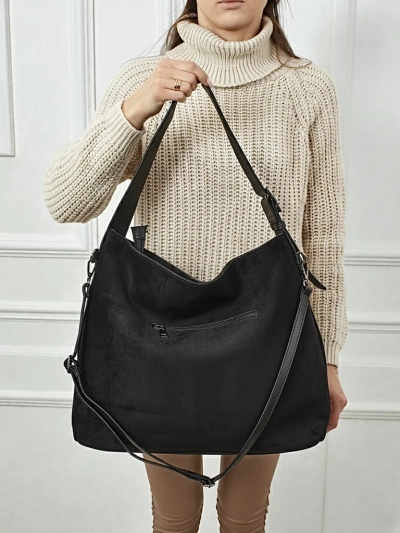 Damen Shopper Handtasche Eco Wildleder Donenn