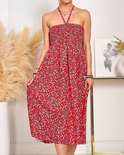 Royalfashion Knielanges Kleid mit Print