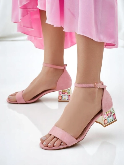 Royalfashion Damen Sandalen mit dekorativem Absatz Ballou