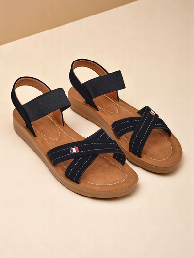 Royalfashion Damensandalen mit elastischem Zerefis