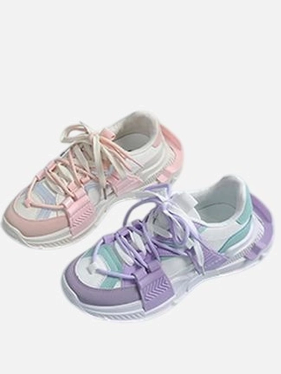 Royalfashion Damen Sport Sneakers mit Gummieinsätzen Bubble