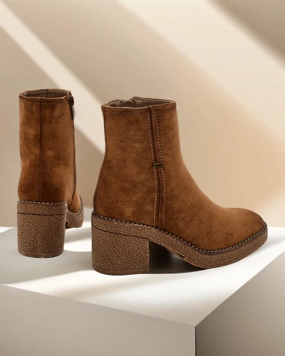 Royalfashion Eco-Wildleder Damen Stiefeletten mit Stiletto-Absatz Egrios