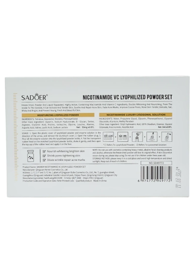 Sadoer Set aus lyophilisiertem Niacinamid- und Vitamin-C-Pulver