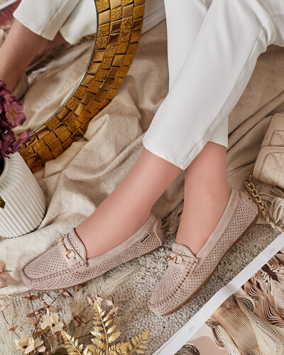 Royalfashion Damen durchbrochene Mokassins Mill