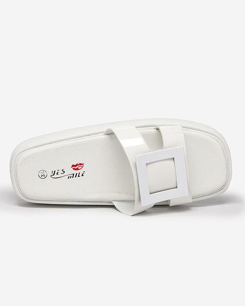 Жіночі білі тапочки з орнаментом Zegor - Взуття