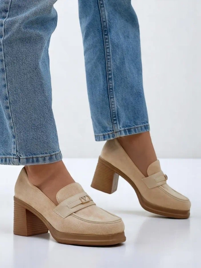 Royalfashion Damen-Loafer mit Blockabsatz Evelay